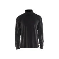 Camiseta de trabajo Blaklader 100% algodón de manga larga y cuello alto 332010409900L