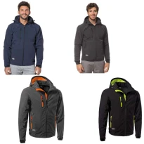 Chaqueta de trabajo Soft-Shell Capucha desmontable Multibolsillos Logica SLALOMCAP3-L