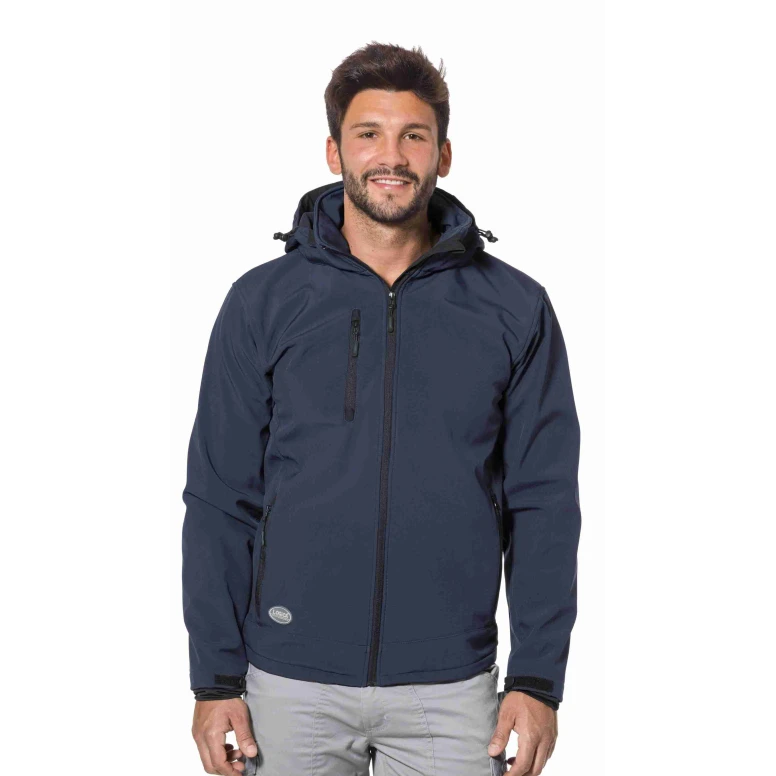 Chaqueta de trabajo Soft-Shell Capucha desmontable Multibolsillos Logica SLALOMCAP3-L