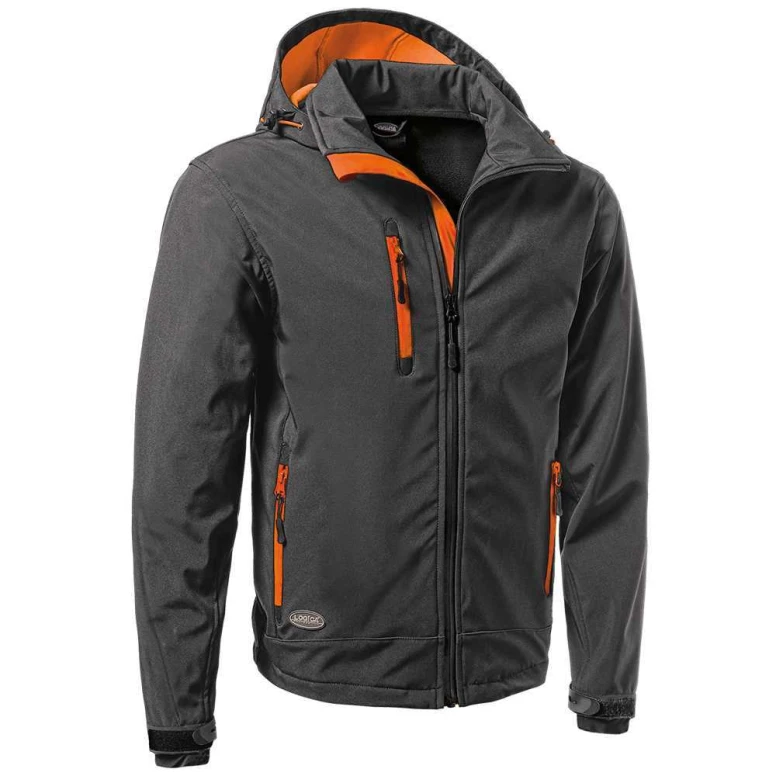 Chaqueta de trabajo Soft-Shell Capucha desmontable Multibolsillos Logica SLALOMCAP3-L