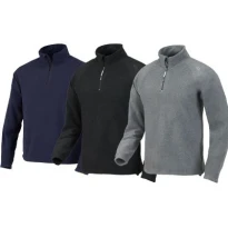 Sudadera de trabajo en micropolar con media cremallera ISSA LINE - 04805 Monviso