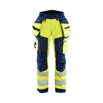 Pantalón de trabajo Alta Visibilidad Stretch Impermeable Multibolsillos Blaklader Softshell Mujer 711825133389C42