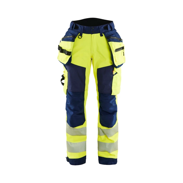 Pantalón de trabajo Alta Visibilidad Stretch Impermeable Multibolsillos Blaklader Softshell Mujer 711825133389C42