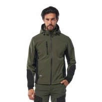 Chaqueta de trabajo Soft-Shell Capucha desmontable Multibolsillos Logica URAGAN7-L