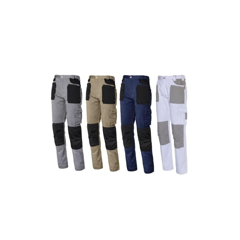 Pantalones de trabajo ISSA LINE Stretch 8730 Multibolsillos Elásticos con bolsillos laterales