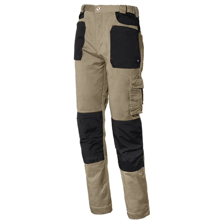 Pantalones de trabajo ISSA LINE Stretch 8730 Multibolsillos Elásticos con bolsillos laterales