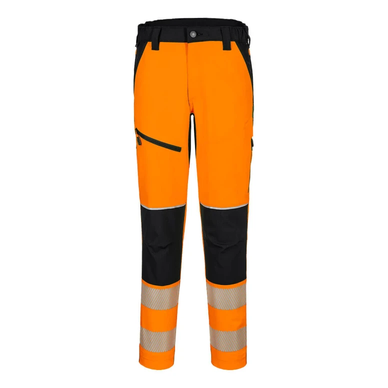 Pantalón de Trabajo Alta Visibilidad Multibolsillos Impermeable Elástico Portwest T140