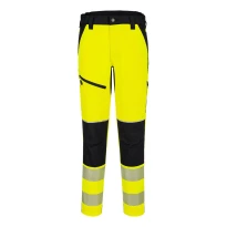 Pantalón de Trabajo Alta Visibilidad Multibolsillos Impermeable Elástico Portwest T140