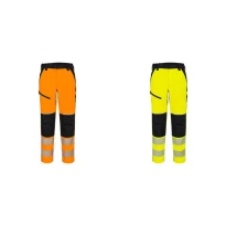 Pantalón de Trabajo Alta Visibilidad Multibolsillos Impermeable Elástico Mujer Portwest T141