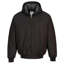 Chaqueta de trabajo 100 % algodón con cremallera completa y capucha Portwest DC801