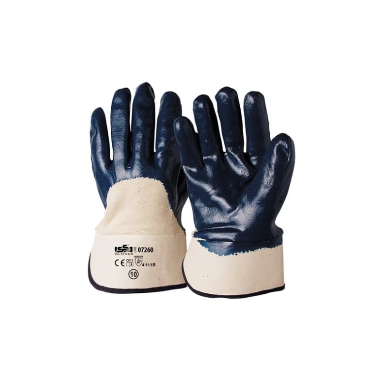 12 Pares - Guantes NBR con puño de 7 cm Dorso ventilado - 07260