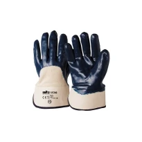 12 Pares - Guantes NBR con puño de 7 cm Dorso ventilado - 07260
