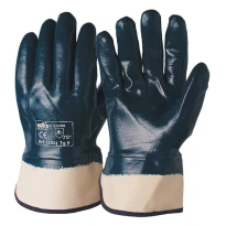 12 Pares - Guante NBR estándar con puño de 7 cm Dorso recubierto 07280