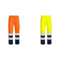 Pantalón de Trabajo Alta Visibilidad Multibolsillos Elástico Sottozero Pantalón H.V. Stretch 1590