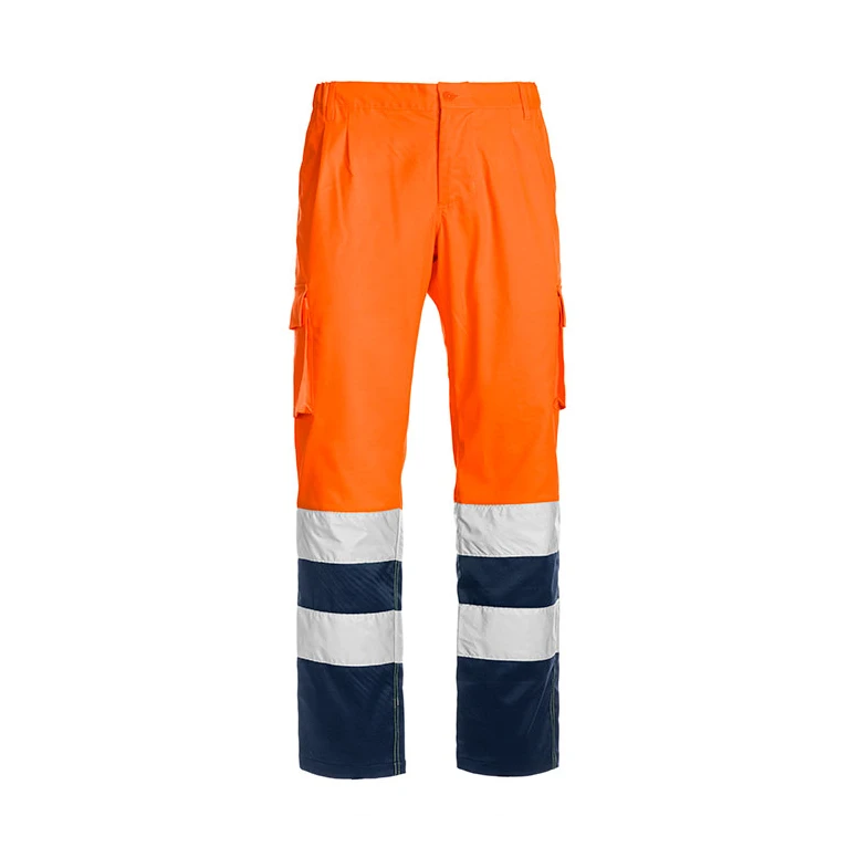 Pantalón de Trabajo Alta Visibilidad Multibolsillos Elástico Sottozero Pantalón H.V. Stretch 1590