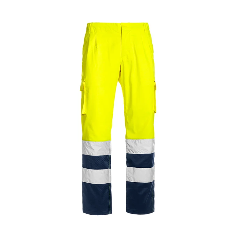 Pantalón de Trabajo Alta Visibilidad Multibolsillos Elástico Sottozero Pantalón H.V. Stretch 1590