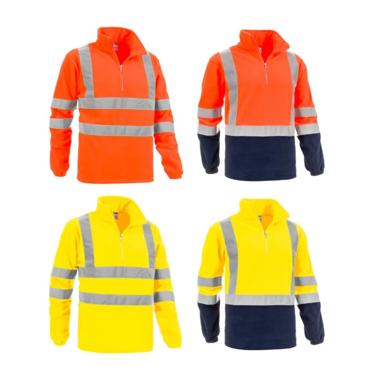 Sudadera Polar de Trabajo Alta Visibilidad Media Cremallera Sottozero Brennero 2320