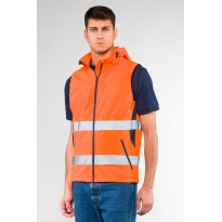 Chaleco de Trabajo Alta Visibilidad con Capucha Cremallera Completa Sottozero Ecolight 2690
