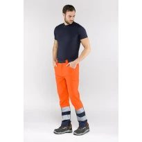 Pantalones de Trabajo Alta Visibilidad Multibolsillos Stretch Sottozero Ecolight 2590
