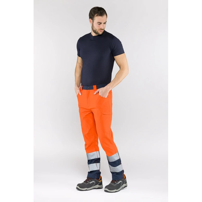 Pantalones de Trabajo Alta Visibilidad Multibolsillos Stretch Sottozero Ecolight 2590