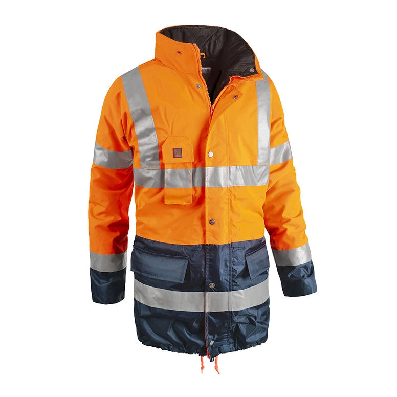 Parka de Trabajo Alta Visibilidad Multibolsillos Impermeable Sottozero Bi Road 2302