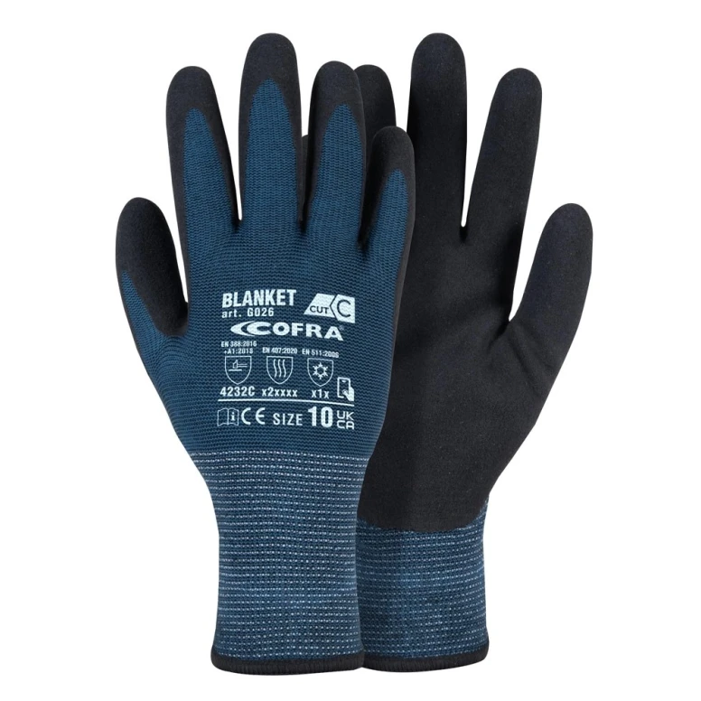 12 Pares - Guantes de Trabajo de Látex Cofra Blanket G026-DD00