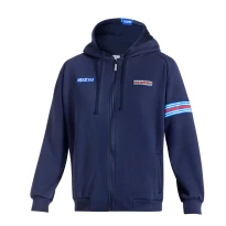 Sudadera de trabajo con cremallera completa y capucha Sparco Martini Racing Hooded Full Zip BMF0013D0