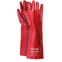 12 Pares - Guantes de trabajo recubiertos de PVC y algodón 45 cm - Issa Line 07227