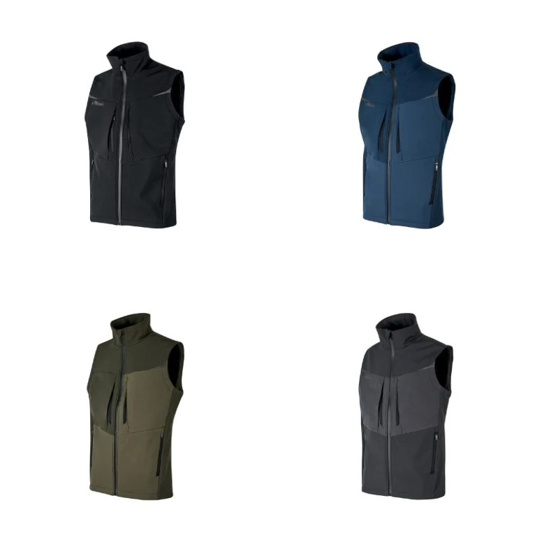 Chaleco de trabajo multibolsillos Stretch Softshell U-Power Brio WFU341