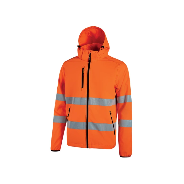 Chaqueta de trabajo alta visibilidad multibolsillo softshell stretch repelente al agua U-Power Cursa WHL318