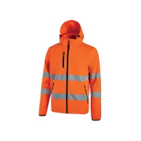Chaqueta de trabajo alta visibilidad multibolsillo softshell stretch repelente al agua U-Power Cursa WHL318