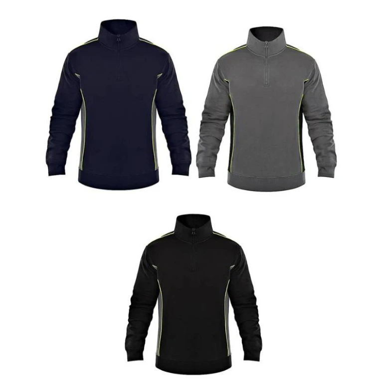 Sudadera de Trabajo Media Cremallera Fluo