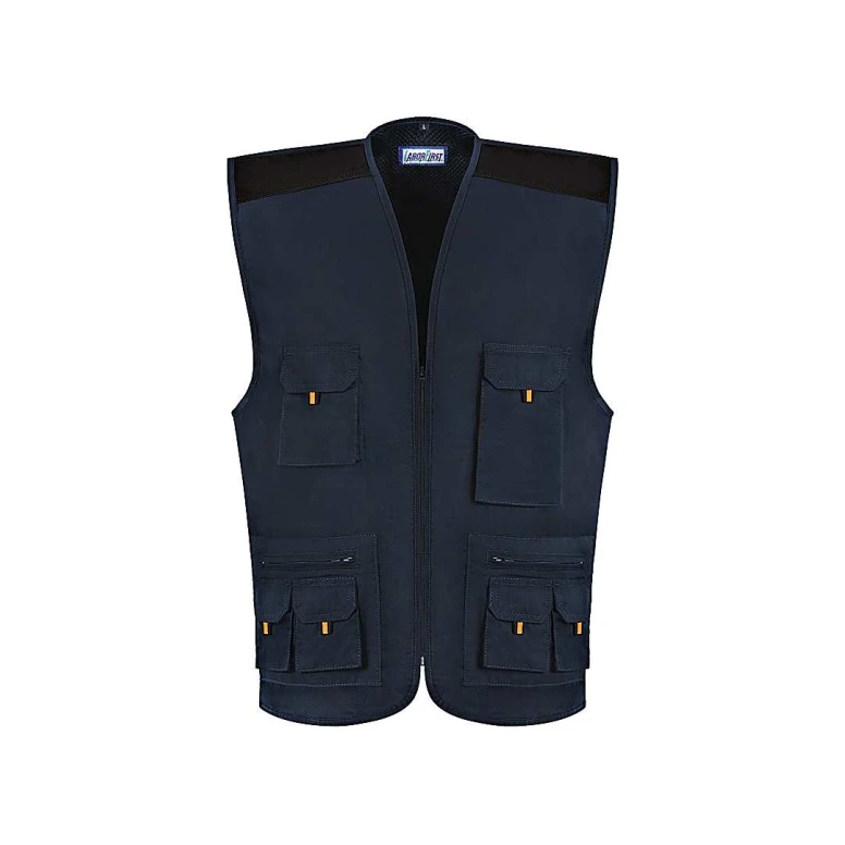Chaleco de Trabajo Multibolsillos Stretch Cremallera Entera Multi