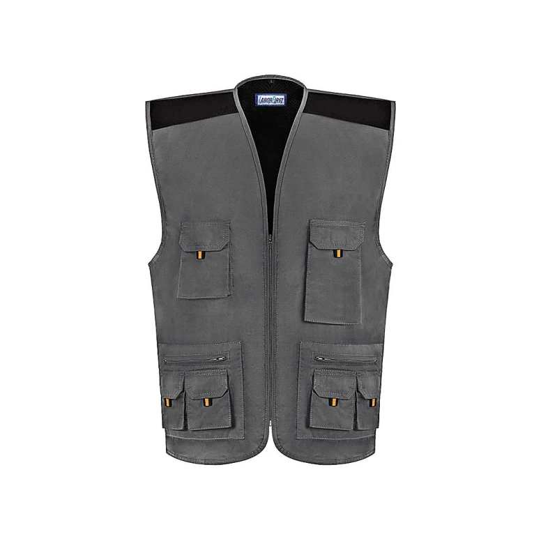 Chaleco de Trabajo Multibolsillos Stretch Cremallera Entera Multi