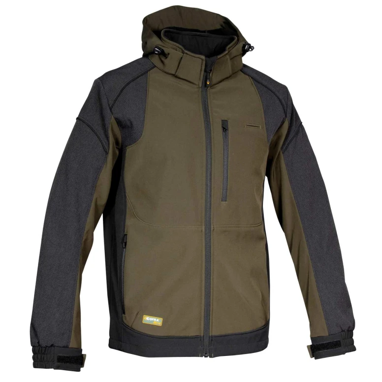 Chaqueta de Trabajo Softshell Multibolsillos Stretch Impermeable Cofra Seewald V323-0-03