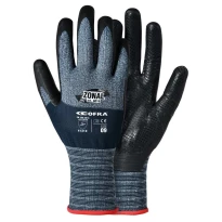 12 Piezas - Guantes de Trabajo de Nitrilo Cofra Zonal G016