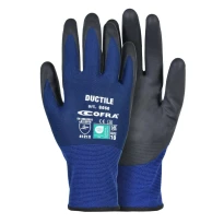 12 Piezas - Guantes de Trabajo de Nitrilo Cofra Ductile G050