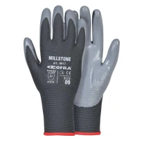 12 Piezas - Guantes de Trabajo de Nitrilo Cofra Millstone G017