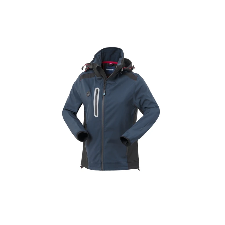 Chaqueta de trabajo Softshell multibolsillos impermeable con capucha para mujer Rossini Smarty Lady HH639