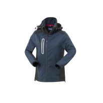 Chaqueta de trabajo Softshell multibolsillos impermeable con capucha para mujer Rossini Smarty Lady HH639