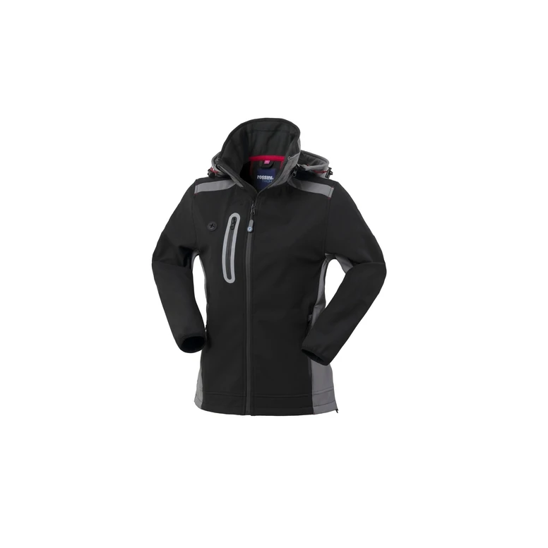 Chaqueta de trabajo Softshell multibolsillos impermeable con capucha para mujer Rossini Smarty Lady HH639