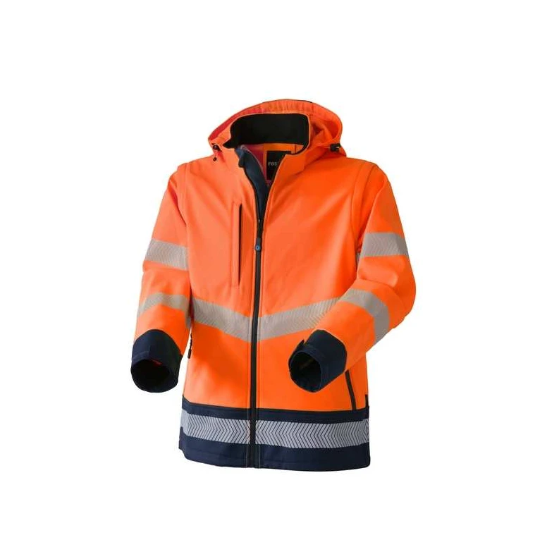 Chaqueta de trabajo alta visibilidad Softshell stretch multibolsillos impermeable con capucha Rossini Hook Hi-Vis HH263