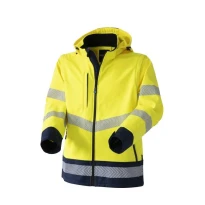 Chaqueta de trabajo alta visibilidad Softshell stretch multibolsillos impermeable con capucha Rossini Hook Hi-Vis HH263