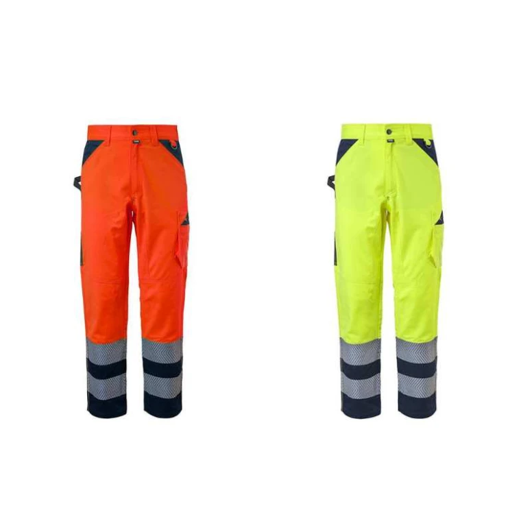 Pantalones de Trabajo Alta Visibilidad Multibolsillo Rossini Hella Hi-Vis A00132