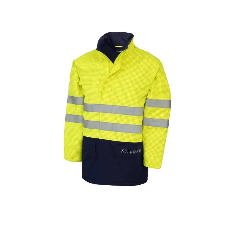 Parka de Trabajo Alta Visibilidad Multinorma Impermeable Multibolsillos Rossini Hi-Vis HH330