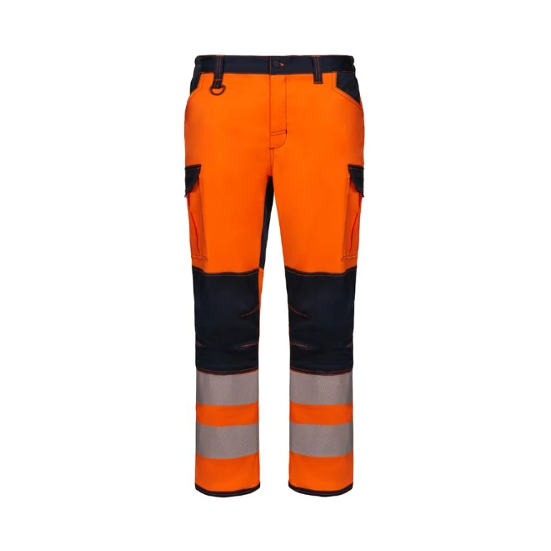 Pantalón de Trabajo Alta Visibilidad Multibolsillos Stretch Bicolor Velilla 303010S