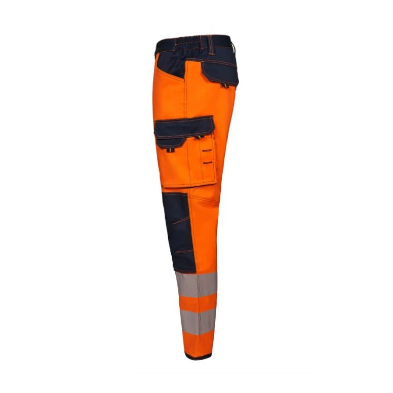 Pantalón de Trabajo Alta Visibilidad Multibolsillos Stretch Bicolor Velilla 303010S