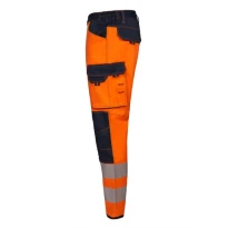 Pantalón de Trabajo Alta Visibilidad Multibolsillos Stretch Bicolor Velilla 303010S