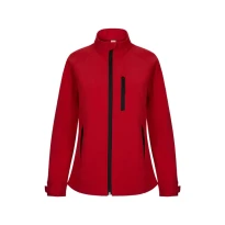 Chaqueta de trabajo Softshell stretch multibolsillos con cremallera larga para mujer Velilla 206005W