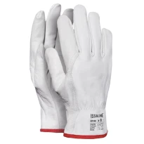 12 Pares - Guantes de trabajo en cuero de vacuno - Issa Line 17140